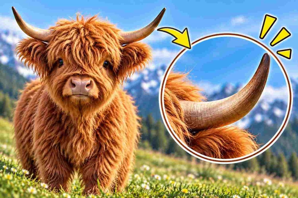 mini highland cow horn fact