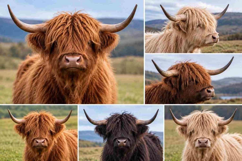 forelock of mini higland cattle